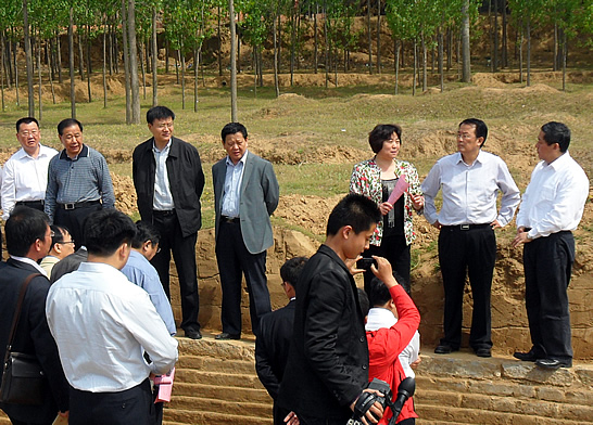 濟寧市委副書記張術(shù)平來汶上縣視察南旺分水龍王廟大遺址保護現(xiàn)場、村兩委換屆工作