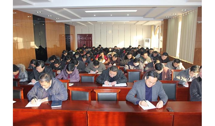 汶上縣人口計生局召開全體干部職工會議進行廉政勤政宣誓