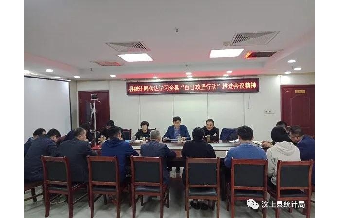 縣統(tǒng)計局傳達學(xué)習(xí)汶上縣“百日攻堅行動”推進會議精神